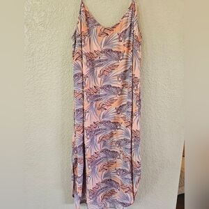 Tropical Print Maxi Dress